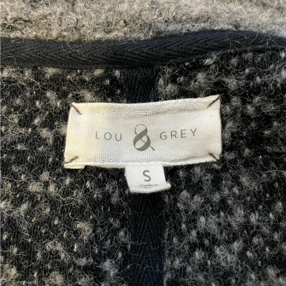 LOU & GRAY Women’s Gray Boucle Open Wool Blend Jacket - Size Small - Picture 6 of 11
